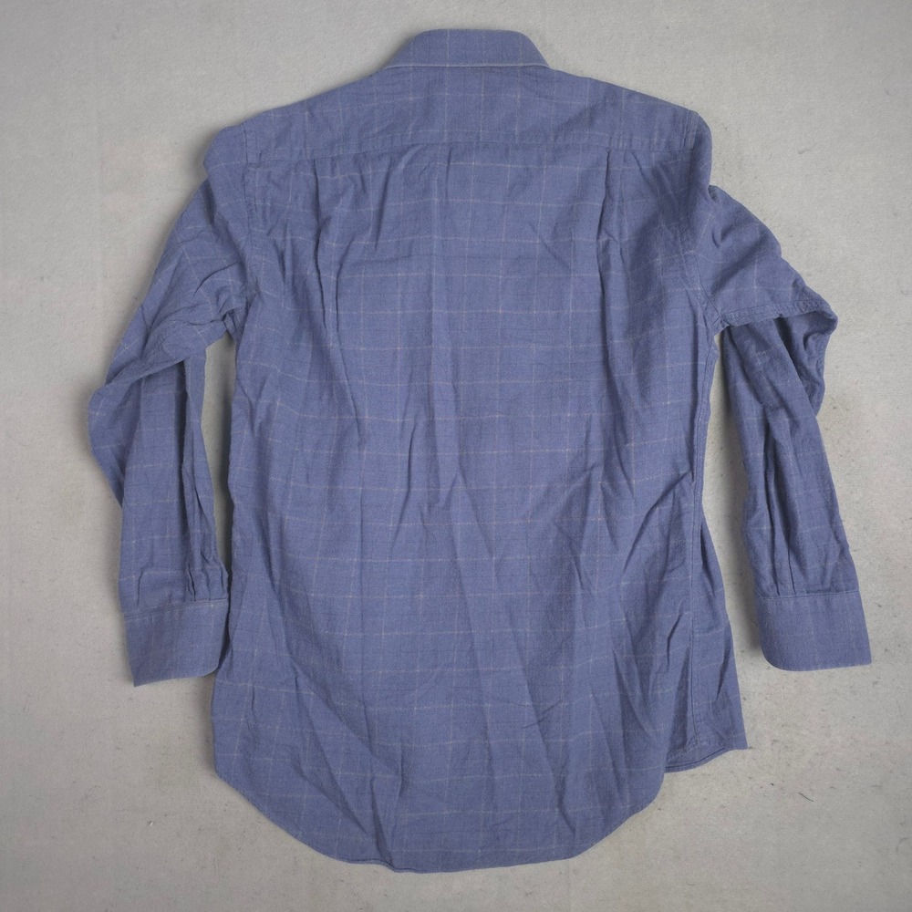 Ledbury Classic Fit Blue‎ Plaid Dress Shirt Mens 15.5 M - Picture 7 of 8